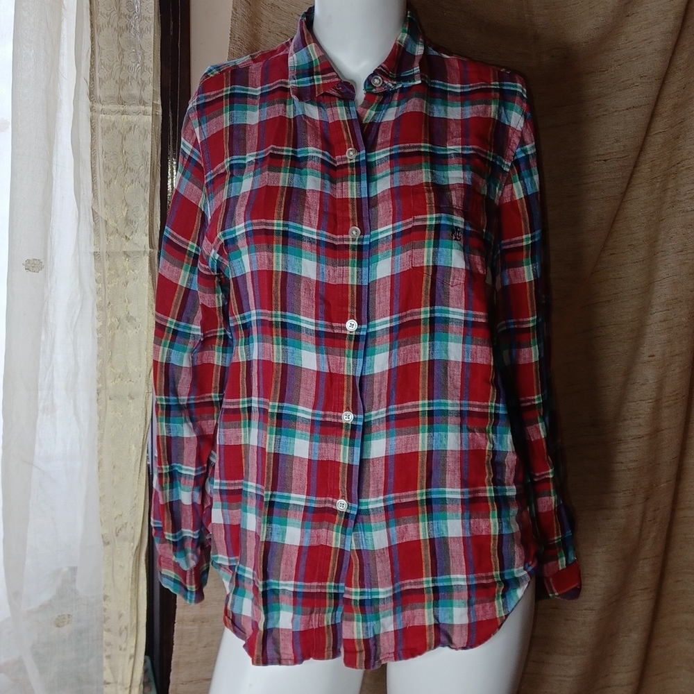 Lauren Ralph Lauren petite linen shirt L